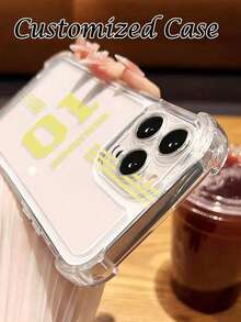 1pc DIY Customized Font Phone Case, Striped Phone Case, Timeless And Fashionable. A Timeless Customized Phone Case. DIY Customized Phone Case Suitable For S26 Ultra/S26 Plus/S26/S25 Ultra, 11/11 Pro/11 Pro Max/12/12 Pro/12 Mini/12 Pro Max/13/13 Pro/1 Pro Max/13 Mini/14/14 Plus/14 Pro/14 Pro Max/15/15 Plus/15 Pro/15 Max/16/16 Plus/16 Pro/16 Pro Max 16E, Android Phones - Clear - View 4