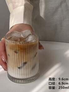 復古條紋耐熱玻璃杯，可重複使用冰咖啡、果汁與冷飲杯，櫻桃圖案設計，理想的日常與派對水杯，適合秋季生日送給熱愛生活的朋友，萬聖節居家裝飾，免運費 - 彩色 - 查看 10