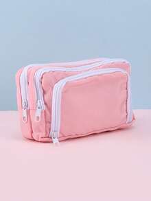 1 Stück mehrschichtiges großes Federmäppchen, Fensterdesign für einfachen Zugriff, Stifteetui, Schreibwaren-Organizer-Aufbewahrungstasche, tragbare Schulsachen-Tasche, Kosmetik-Make-up-Tasche, Reise-Aufbewahrungstasche, Schulanfang-Essentials - mehrfarbig - Übersicht 8