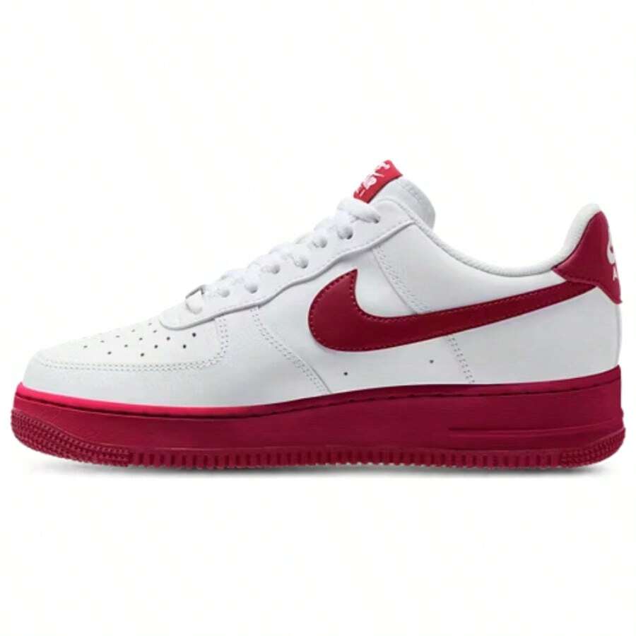 Nike Air Force 1 Low '07 Men's Casual Shoes White/Mtlc Silver/Team Red FJ4146-131 | Court-To-Street Style, Iconic Silhouette - 紅白色 - 查看 1