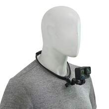 First-Person View Neck Mount Phone Live Streaming Bracket, Sports Camera Neck Mount Recording Bracket Phone Holder Phone Collar Sports Live Outdoor Shooting Sports Camera Audio Bracket Perspective - Black - View 4