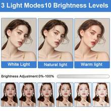 10 Inch Square LED Fill Light Photography Light, 43 Inch Adjustable Tripod, Dimmable 3 Color Light, Suitable For Video Recording, Photography Studio, Meeting, Selfie, Live Streaming - A - View 7