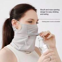 Masker Pelindung UV, Cocok untuk Wajah dan Leher, Standar Yake-Nu, Penutup Kait dan Loop, Masker Wajah Sutra Es Musim Panas untuk Wanita, Pelindung Leher Nilon Bernapas untuk Perlindungan Matahari, Masker Wajah Ultra Tipis Cepat Kering untuk Olahraga Luar Ruangan Pria untuk Bersepeda dan Perlindungan Matahari - Berbagai gaya - View 2