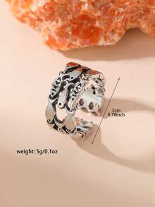 1 Vintage Fashion Minimalist Thai Silver Small Fish Ring - Antique Silver - View 3