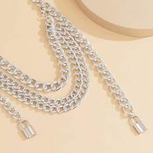 Cadena de Cintura, Cinturón de Moda, Colgante Punk, Cadena de Cintura Alta, Color Oro y Plata, Joyería Corporal Sexy, Accesorios de Ropa de Moda para Mujer - Dorado - Ver 7