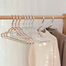 5 piezas de perchas para ropa antideslizantes y antideformación de aleación de aluminio, perchas multifuncionales para armario, ropa, toallas y abrigos (B, 5 piezas) (C 5 piezas) - C - Ver 2