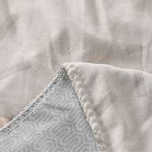 1pc Stretchable Milk Silk Headboard Cover, All Inclusive, Simple Geometric Pattern Design, Soft Polyester Fiber Fabric, Modern Style Bedroom Furniture Protective Cover Suitable For Single And Double Beds - Grey - View 6