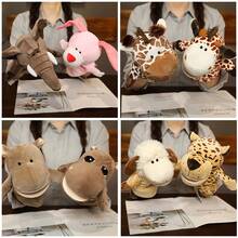 Plush Hand Puppet For Children, Cartoon Character, Interactive Toy For Parents And Children, Small Gift For Family Parties. - Rhino - View 7
