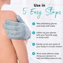 1 Pair Double-Sided Exfoliating Bath Gloves, Suitable For Shower, SPA Care And Body Scrub, Effectively Remove Dead Skin, Suitable For SPA Use, Massage And Exfoliation, Home Bathroom Essential - Multicolor - View 5