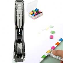 Push Stapler Set With 50 Colorful Metal Clips - Transparent, Removable Clip Pusher For Office And School Supplies - Portable, Easy-To-Use Binder Tool - Sets - View 15