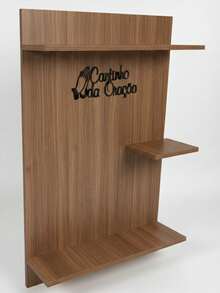 Cantinho da Oração - Oratarorio , altar de parede -  Cantinho da oração 90x60 - altar catolico - Branco/amadeirado - 1PC - Visão 6