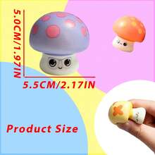 1/3/6/12/20/36 piezas Mini Juguetes de Animales de Goma Suave - Juego de Juguetes de Goma Suave para Alivio del Estrés - Accesorios de Mascotas de Escritorio Lindos y Divertidos, Juguete de Pulpo Pequeño de Rebote Lento para Alivio del Estrés, Adecuado para Niños (Empaque Aleatorio) - champiñón - Ver 10