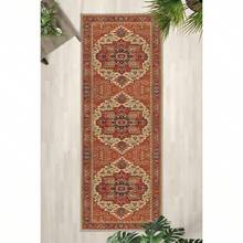 100% Polyester Washable Non-Slip Base Digital Printed Kitchen Rug Runner Beige - Made In Turkey - Beige - View 2