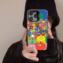 Funda para teléfono con diseño de manzana y limón de dibujos animados, adecuada para iPhone 17 Air 16 15 14 13 12 11 Pro Max Plus, funda protectora completa plateada a prueba de golpes. - z4 - Ver 2