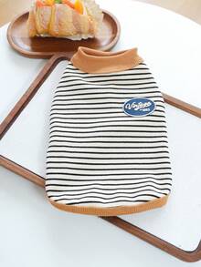 1PC Pet Clothes Small Dog Puppy Cute Pet Spring Autumn Striped Vintage Vest - Multicolor - View 10