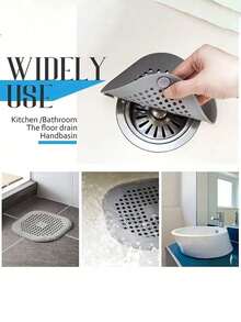 1pc Anti-Clogging Drain Filter, Kitchen Sink Anti-Clogging Device, Bathtub/Shower/Bathroom Drain Cover, Hair And Debris Collector, Soft Rubber Fit Design Prevents Displacement, Easy To Clean Kitchen Sink Protector, Bathroom Drain Anti-Clogging Filter Cover, Tight Fit Design, Durable Plastic Mesh Material, Essential For Kitchen And Bathroom - View 6