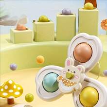 1pc/2pcs Parrot Toys, Parrot Intelligence Chewing Climbing Toys, Parrot Boredom Relief Toys, Suction Cup Bird Entertainment Toys, Parrot Rotating Wheel Toys, Can Be Fixed To Bird Cage Or Attached To Glass, Tile And Other Smooth Surfaces. - A+B - View 6