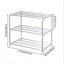 3-Tier Stackable Small Shoe Rack, Space-Saving For Entryway, Hallway And Closet, Perfect For Shoe Storage And Organization. - Multicolor - View 4