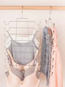 1pc/2pcs Multi-Layer Stainless Steel Folding Drying Rack, 4-Tier/8-Tier Multifunctional Non-Slip Underwear Storage Hanger, Suitable For Drying And Storing Bras, Camisoles, Small Space Storage Solution, Great Holiday Gift - Multicolor - View 7