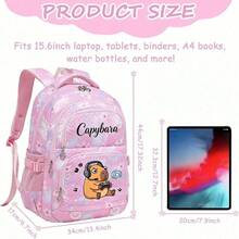Capybara Relaxed Backpack,Offered In Several Colors, It Includes Multiple Pockets For Plenty Of Storage And Showcases A Cute Capybara Design. Perfect For Holiday Presents, Shopping, - Multicolor - View 8