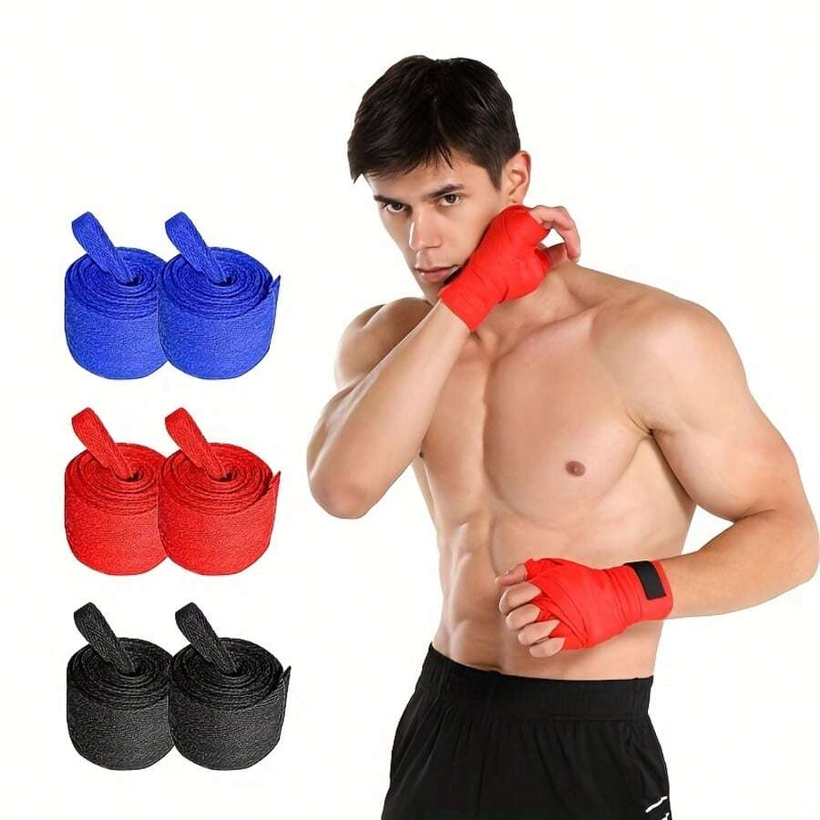 1pc Shock-Absorbing Hand Wraps, Suitable For Karate, Sanda, Boxing And Fitness, Protects Hands And Enhances Performance - Multicolor - View 1