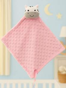 Baby Blanket With Plush Animals For Children And Babies, For Sleeping Or Going For Walks. - 粉紅色斑馬 - 查看 4