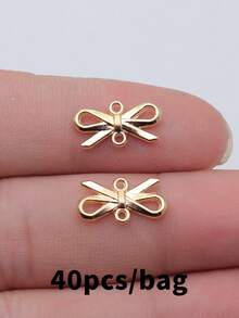 40pcs 16x8mm Bow-Knot Connector Charms For DIY Bracelet Making Necklace Making Jewelry Making Handmade Craft Findings - Bow Tie Connector - View 12