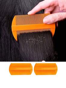 1pc Ultra-Fine Dense Adult Comb, Removes Dandruff And Thickens Hair, Durable Home Use Ultra-Fine Dense Flea Comb - Multicolor - View 1