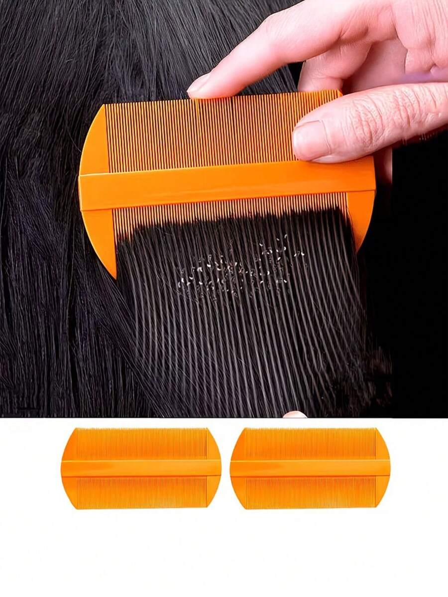 1pc Ultra-Fine Dense Adult Comb, Removes Dandruff And Thickens Hair, Durable Home Use Ultra-Fine Dense Flea Comb - Multicolor - View 1