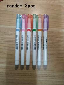 6pcs Floral Outline Curve Pens, Different Line Shapes Colorful Linear Pens, Cute Aesthetic Stationery, Suitable For Note-Taking, Marking, Journaling, Student School Office Desk Decoration, Perfect For Halloween And Christmas - View 13