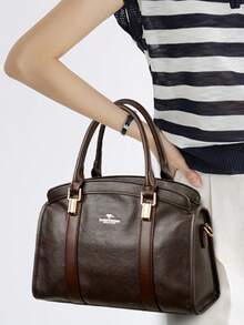KAIDIFEINIROO Vintage Large Capacity Women's Boston Tote Bag 2026 Spring Autumn Winter Fashion Shoulder Crossbody Commuter Handbag - Brown - View 12