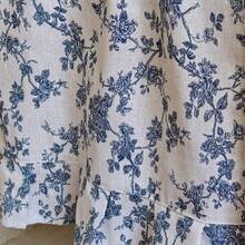 1pc Vintage Blue Floral Oven Curtain, 100% Polyester Fabric With Lace Tie Top And Ruffle Hem, Short Kitchen Tier Curtain, Oil-Resistant Decorative Cover, Suitable For Stove Oven, Open Cabinets And Small Windows, French Country Home Decor - Blue - View 10