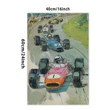 Vintage Racing Posters, Vintage Car Wall Art, Minimalist Line Art Prints, Boys' Bedroom Decor, Racing-Themed Decorative Posters, Frameless - No Frame - View 11