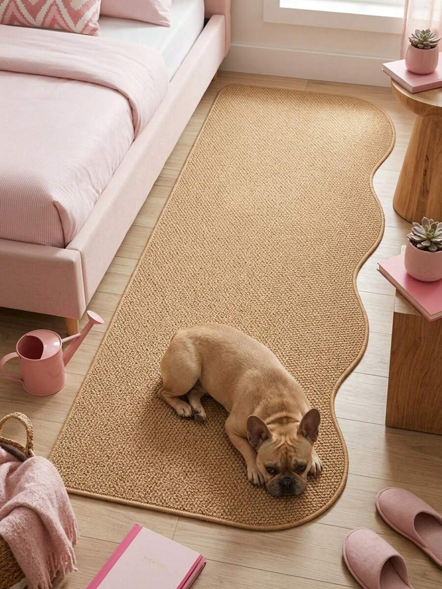 1pc Faux Jute Area Rug, Living Room Carpet, Rug, Living Room Area Rug, Small Area Rug, Mat, Home Decor, Large Living Room Carpet, Round Rug, Living Room Home Decor, Room Decor, Washable Carpet - Multicolor 3 - View 1