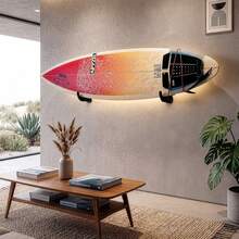 PU Padded Surfboard Wall Storage Rack 2PCS, U-Bolt Hardware Included Wall Mount Holder For Surfboard Snowboard Longboard Wakeboard, Garage Home Indoor Outdoor Display Rack - Black - View 5