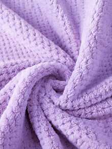 鳳梨格紋快乾微纖維可調節 SPA 浴袍圍巾，度假禮物首選－清新薰衣草聖誕香氛，適合節日禮物、夏季婚禮、居家浴室裝飾 - 紫丁香色 - 查看 7