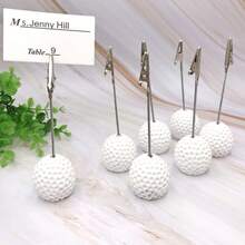 4-Pack White Golf Seat Clip, Sports Series Card Clip, Note Clip, Wedding Supplies - White 01 - View 4