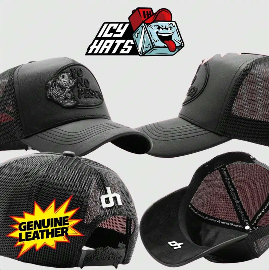 Gorra Trucker DH YNP con Bordado, Estilo Streetwear Americano, Gorra de Malla Ajustable Unisex - Negro - Ver 1