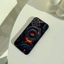 Funda para iPhone 17/16/15/14/13/12/11 Pro Max/16Plus/XS con Diseño de Engranajes Mecánicos, Funda Protectora Suave Negra, Personalizada, Creativa, Anti-caídas, de Borde Completo, a la Moda - z8 - Ver 10
