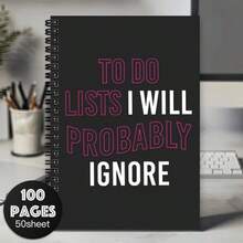 1pc Spiral Notebook, Suitable For Note-Taking, Humorous Notebook Makes You Look Busy In Meetings, Perfect As A Gift For Family And Friends - High School Supplies - Multicolor - View 14