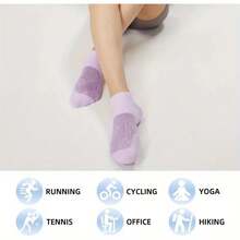 3/5/6/10 Pairs/Women's Ankle Socks, Designed For Running, Sports And Daily Wear, Made Of High-Performance Fabric, Providing Comfortable Support And Protection. - Multicolor - View 4