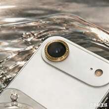 Arvin [全覆蓋閃粉] 相機鏡頭保護膜，相容 iPhone 17 Pro Max/17 Pro/16 Pro Max/16 Pro/15 Pro Max/15 Pro/17Air/16Plus/15Plus，9H 鋼化玻璃相機蓋 - 金色 - 查看 15