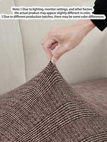1pc Jacquard Sarung Bantal Kursi Sofa Sederhana Warna Polos Sarung Bantal Sofa Untuk Rumah Tangga - Coffee Brown - View 11