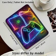 Game Controller Pattern Painted Effect Tablet Protective Case With Stand, Compatible With Honor 8/9/10/X8/X8A/X9/X8Pro/X9Pro, MatePad SE 11"/MatePad 11"/11.5"/MatePad Pro, Apple 10th/11th Gen 2025 (A16), Galaxy Tab A7/A9 And Other Popular Models - Style 4 - View 4