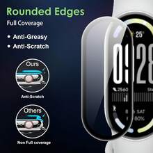Band 10 Screen Protector 3pcs/Pack + Scraper, Compatible With Xiaomi Band 10 3D Curved Composite Material Full Coverage Soft Film (Non-Glass), Band Watch Film, Anti-Drop, Wear-Resistant, Anti-Scratch, Holiday Gift, High Definition Transparent Composite Soft Film Protects Watch Screen, Easy To Install. - 3pack for MI Band10 - View 10