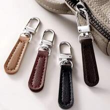 1pc/2pcs/4pcs Detachable Leather Zipper Pulls With Replaceable Metal Straps, Suitable For Bags, Clothing And Various Zippers (1pc Regular Style) - Multicolor - View 2