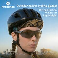 ROCKBROS 1PC Outdoor Sports Cycling Glasses, Fashion Glasses, Set With 3 Interchangeable Lenses, Lightweight High-Strength Polycarbonate Frame, Adjustable Silicone Nose Pads Anti-Slip Temple, For Running, Biking - Multicolor - View 5