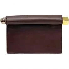 Bolso de mano de piel sintética desmontable con cadena para hombro y noche, bolso de mano para mujer, formal, boda, fiesta, baile de graduación - Café pequeño - Ver 2