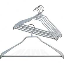 MAWA Reston Lloyd, Percha de Acero para Ropa con Recubrimiento Antideslizante, Modelo 42/LS, Paquete de 60, Plateado - Pago - Ver 6