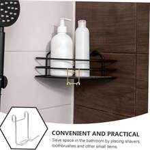 Shower Basket Shelf Hook, Hanging Accessory, Suitable For Wall-Mounted Shower Basket, Can Store Washcloth, Razor, Body Brush And Other Items, Compatible With... - View 8